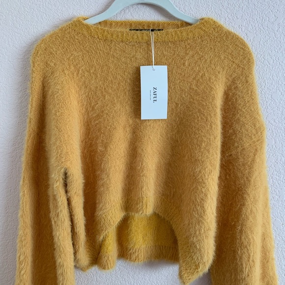 Zaful Mustard Mohair Sweater - Picture 4 of 6